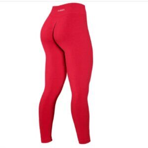 Aurola Energetic Bum Scrunch Full Length High Waist Leggings - Medium in HotPink
